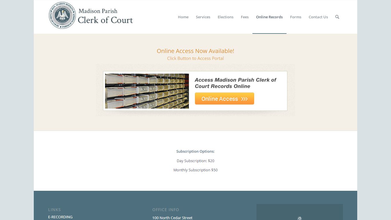 Online Records – Madison Parish Clerk of Court